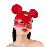 Фото Шкіряна маска мишки Art of Sex Mouse Mask, колір Червоний