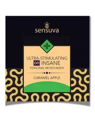 Пробник стимулюючого лубриканта на гібридній основі Sensuva Ultra-Stimulating On Insane Caramel Apple, яблучная карамель (6 мл) зображення