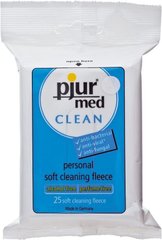 Вологі серветки для інтимної гігієни pjur med CLEAN 25 штук зображення