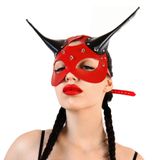 Фото Шкіряна маска демона Art of Sex Lucifer Red&Black