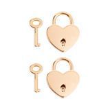 Замочок серце з ключами Liebe Seele Heart Shape Padlock Gold (2 шт) зображення