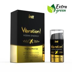 Жидкий вибратор с усиленным эффектом Intt Vibration Vodka EXTRA GREEN Энергетик + водка (15 мл) картинка