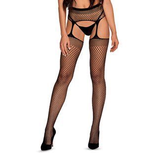 Сексуальні панчохи із поясом Obsessive Garter stockings S815, розмір S/M/L зображення