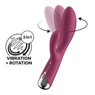 Вібратор-кролик з ротацією Satisfyer Spinning Rabbit 1 Red (діаметр 3,5 см) зображення