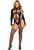 Неймовірний бодістокінг Leg Avenue Bodystocking with cutout teddy Black One Size зображення