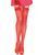 Панчохи у сітку з бантиком Leg Avenue Fishnet Thigh Highs With Bow OS Red зображення