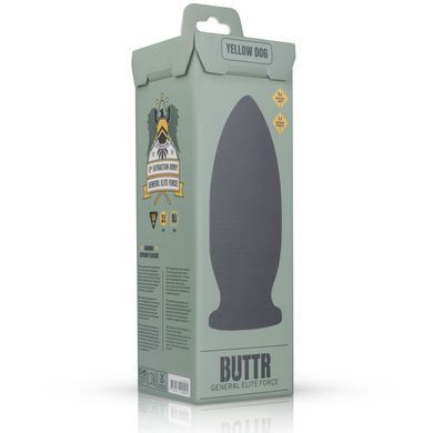 Анальна пробка з присоскою BUTTR Yellow Dog Butt Plug (діаметр 3-9,5 см) зображення