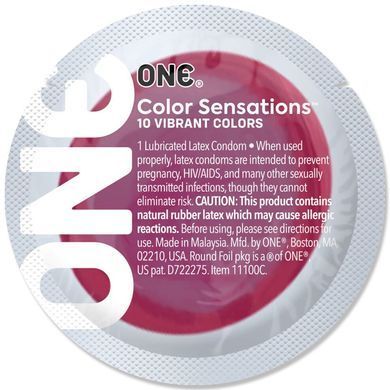 Презерватив зі змазкою ONE Color Sensations ONE likes it hot Red (1 шт) зображення