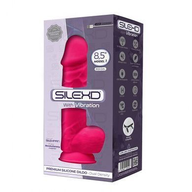 Фаллоимитатор с вибрацией SilexD Norman Vibro Pink (MODEL 1 size 8,5in), диаметр 5 см картинка