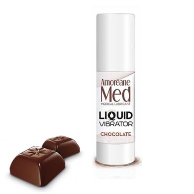 Лубрикант з ефектом вібрації Amoreane Med Liquid Vibrator Chocolate Шоколад (30 мл) зображення