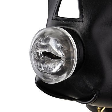 Маска-сбруя для орального секса с поводком LOCKINK SEVANDA Blowjob Head Muzzle with Leash картинка