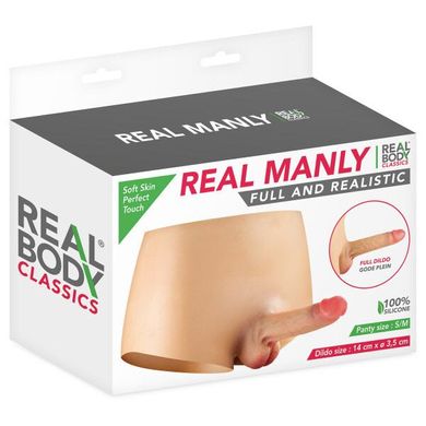 Женский страпон с шортами Real Body Real Manly full and realistic, размер S/M картинка