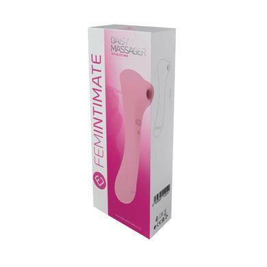 Вакуумный клиторальный стимулятор с вибрацией Femintimate Daisy Massager Pink (диаметр 4,2 см) картинка