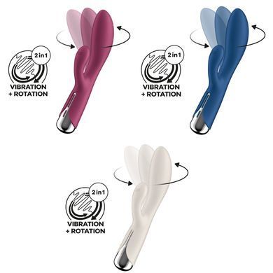 Вибратор-кролик с ротацией Satisfyer Spinning Rabbit 1 Red (диаметр 3,5 см) картинка