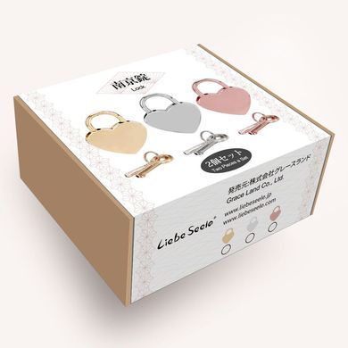 Замок сердце с ключами Liebe Seele Heart Shape Padlock Gold (2 шт) картинка
