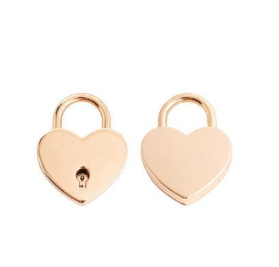 Замок сердце с ключами Liebe Seele Heart Shape Padlock Gold (2 шт) картинка
