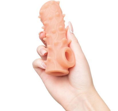 Насадка на член з отвором для мошонки Kokos Nude Sleeve NS 006, розмір L зображення