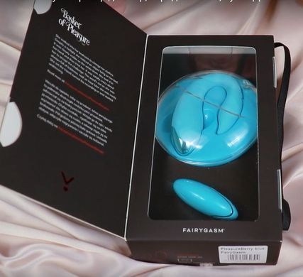 Вібратор для пар з пультом ДК та зарядним кейсом FairyGasm PleasureBerry blue зображення