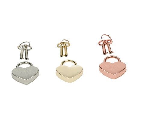 Замок сердце с ключами Liebe Seele Heart Shape Padlock Gold (2 шт) картинка