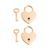 Замок сердце с ключами Liebe Seele Heart Shape Padlock Gold (2 шт) картинка