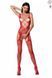 Откровенный бодистокинг с глубоким декольте Passion BS075 red картинка 1