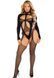 Неймовірний бодістокінг Leg Avenue Bodystocking with cutout teddy Black One Size картинка 1