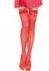 Панчохи у сітку з бантиком Leg Avenue Fishnet Thigh Highs With Bow OS Red картинка 1