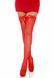Панчохи у сітку з бантиком Leg Avenue Fishnet Thigh Highs With Bow OS Red картинка 3