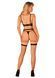 Комплект белья: бюстгальтер, стринги, пояс для чулок Obsessive Selinne 3-pcs set Black, размер XS/S картинка 7