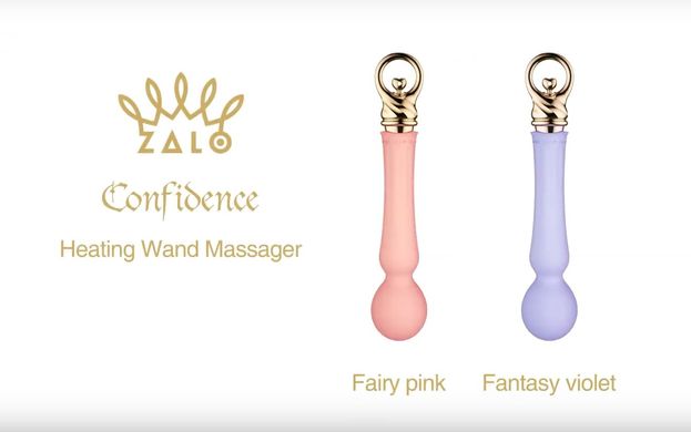 Вибромассажер с подогревом Zalo Sweet Magic Confidence Wand Fairy Pink (диаметр 4,2 см) картинка