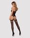 Бодистокинг с имитацией чулок Obsessive Bodystocking F214 black, размер S/M/L картинка 4