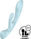 Вибратор-кролик + вибромассажер Satisfyer Triple Oh Blue (ширина 4,5 см) картинка