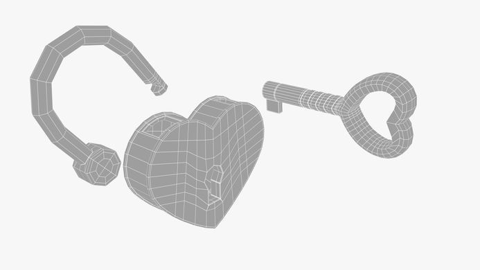 Замок сердце с ключами Liebe Seele Heart Shape Padlock Gold (2 шт) картинка