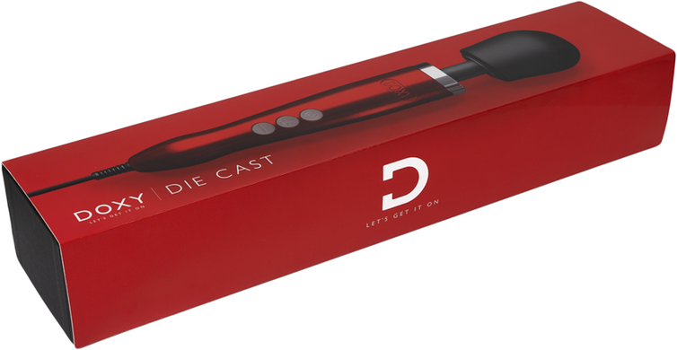 Вибромассажер-микрофон DOXY Die Cast Red, работает от сети картинка