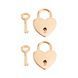 Замок сердце с ключами Liebe Seele Heart Shape Padlock Gold (2 шт) картинка 1