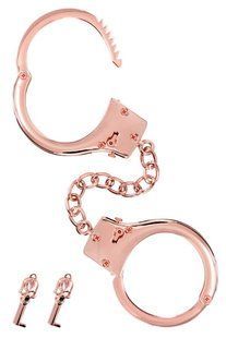 Наручники металлические с ключами Fetish Tentation Premium Chick wrist cuffs in rose-gold metal картинка
