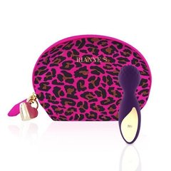 Мини вибромассажер Rianne S: Lovely Leopard Purple + косметичка-чехол на замочке картинка