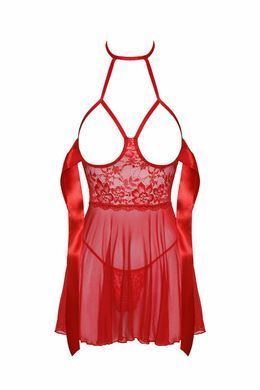 Откровенная бэби-долл Kissable Sexy Kiss Babydoll Red, размер L/XL картинка