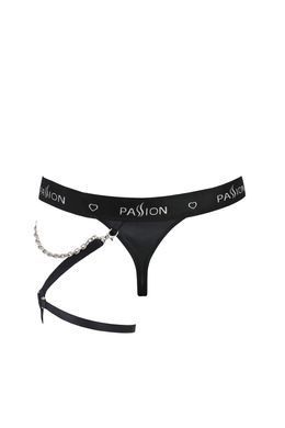 Мужские стринги с гартером Passion 058 THONG BILL black, размер XXL/XXXL картинка