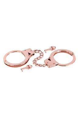 Наручники металеві з ключами Fetish Tentation Premium Chick wrist cuffs in rose-gold metal зображення