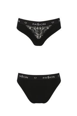 Трусики з широкою гумкою і мереживом Passion PS001 PANTIES black, розмір M зображення
