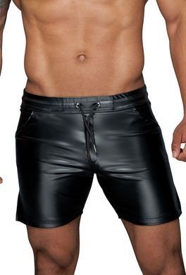 Чоловічі шорти на шнурку Noir Handmade H061 Powerwetlook shorts, розмір S зображення