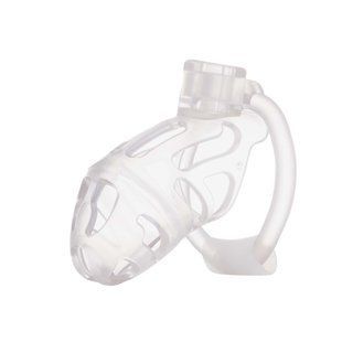 Клітка для пеніса з замком LOCKINK SEVANDA Plastic Penis Chastity Cage Transparent зображення