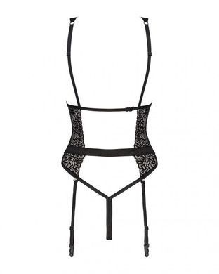 Волшебное боди с подвязками для чулок JSY JS228161 Black, размер S/M картинка