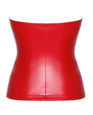 Корсет на молнии Noir Handmade F355 Red Powerwetlook corset, размер S картинка