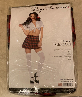 Рольовий костюм школярки Leg Avenue Classic School Girl Red, розмір M/L  зображення