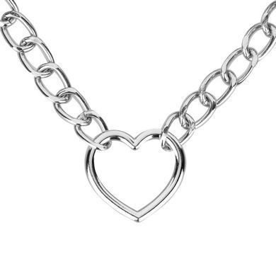 Нашийник з повідцем Bedroom Fantasies: Collar with Chain Silver зображення