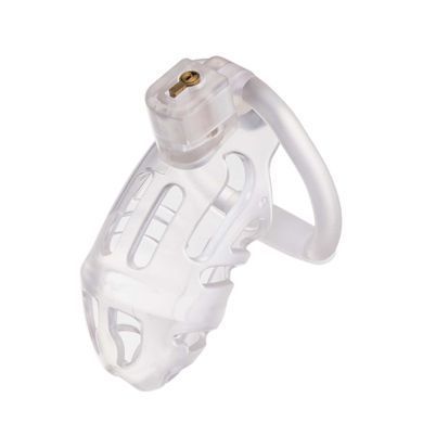 Клітка для пеніса з замком LOCKINK SEVANDA Plastic Penis Chastity Cage Transparent зображення