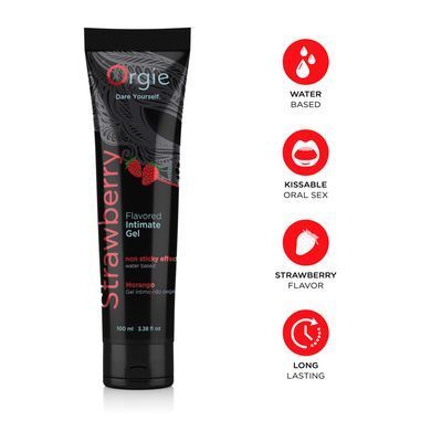 Съедобный лубрикант на водной основе Orgie Lube Tube Strawberry, клубника (100 мл) картинка