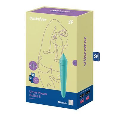 Вибропуля-смарт перезаряжаемая Satisfyer Ultra Power Bullet 8 Turquoise картинка